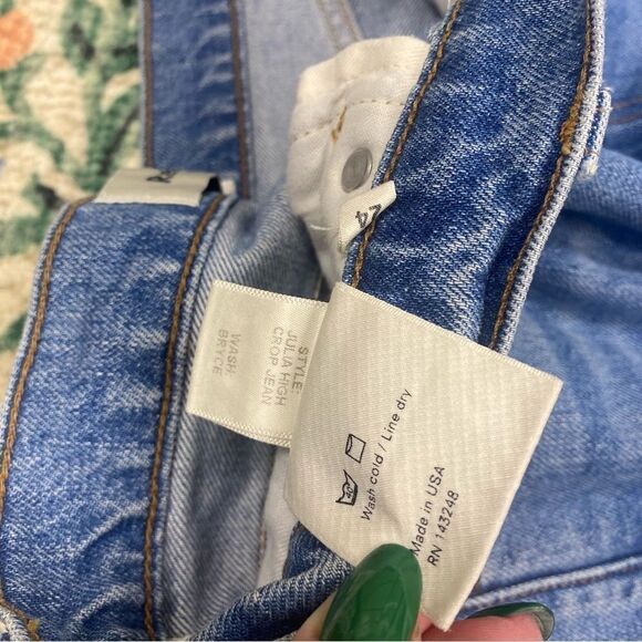 REFORMATION - Julia High Rise Straight Leg Jean in Bryce Wash Size 24 - Picture 3 of 6